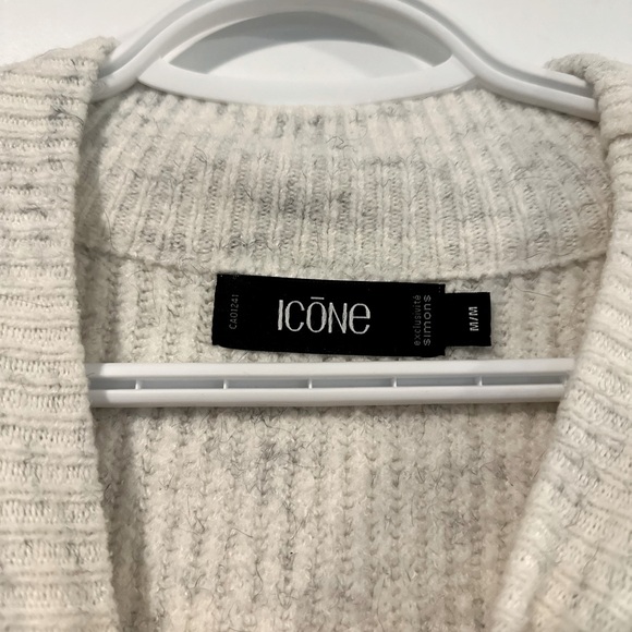 Icone - Simons relax fit Sweater. Speckled Grey/White - Picture 3 of 3